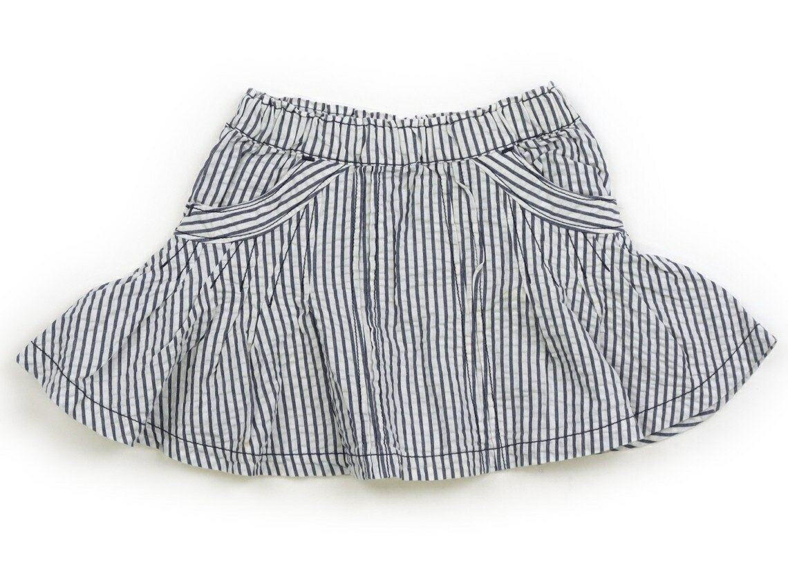 Rakuten - メゾピアノ mezzo piano スカート 100 女の子 ストライプ柄ホワイトネイビー 子供服 ベビー服 キッズ アウトレット ユーズド 【中古】キッズ・ベビー・マタニティ