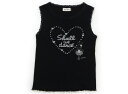 ニットプランナー(KP) Knit Planner(KP) タンクトップ・キャミソール 95 女の子 ブラック・シルバーラメ・うさぎ・レース 子供服 ベビー服 キッズ アウトレット ユーズド 【中古】キッズ・ベビー・マタニティ