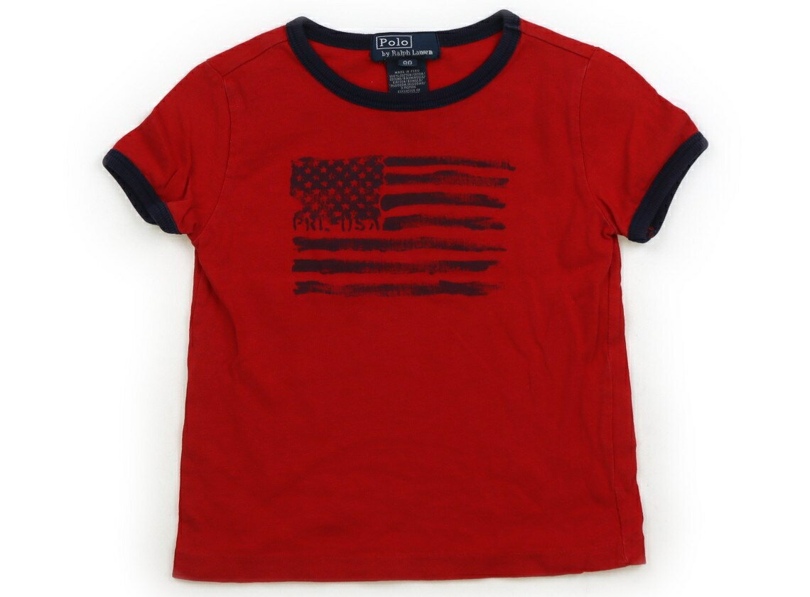 ポロラルフローレン POLO RALPH LAUREN Tシャツ・カットソー 80 女の子 赤紺 子供服 ベビー服 キッズ アウトレット ユーズド 【中古】キッズ・ベビー・マタニティ
