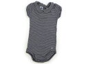 プチバトー PETIT BATEAU ロンパース 80 女の子 紺・白・ボーダー 子供服 ベビー服 キッズ アウトレット ユーズド 【中古】キッズ・ベビー・マタ...