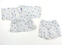 ミキハウス miki HOUSE 浴衣・甚平・季節のイベント 90 男の子 ホワイト・ブルー他・総柄 子供服 ベビー服 キッズ アウトレット ユーズド 【中古】...