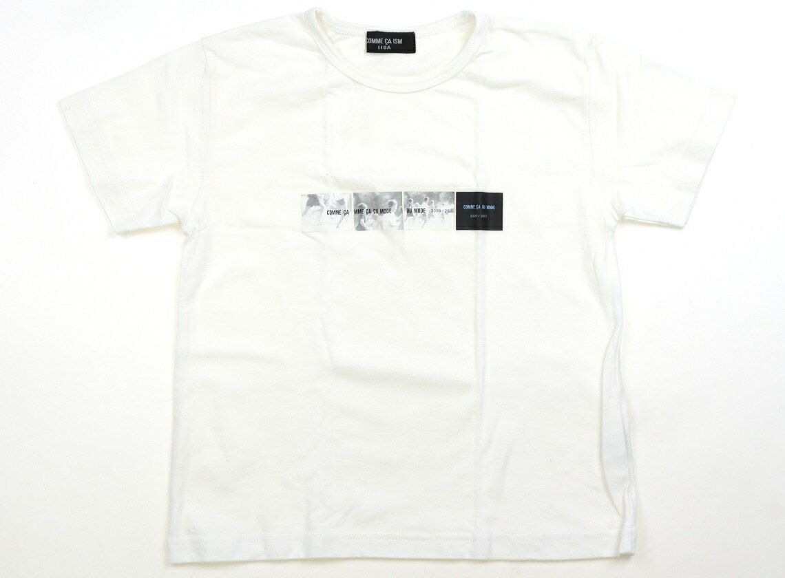 コムサイズム COMME CA ISM Tシャツ・カットソー 110 男の子 ホワイト・英字 子供服 ベビー服 キッズ アウトレット ユーズド 【中古】キッズ・ベビー・マタニティ