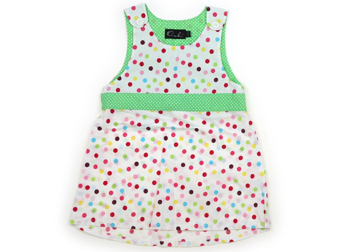 ウービー Oobi ジャンパースカート 90 女の子 ホワイト・ドット 子供服 ベビー服 キッズ アウトレット ユーズド 【中古】キッズ・ベビー・マタニティ