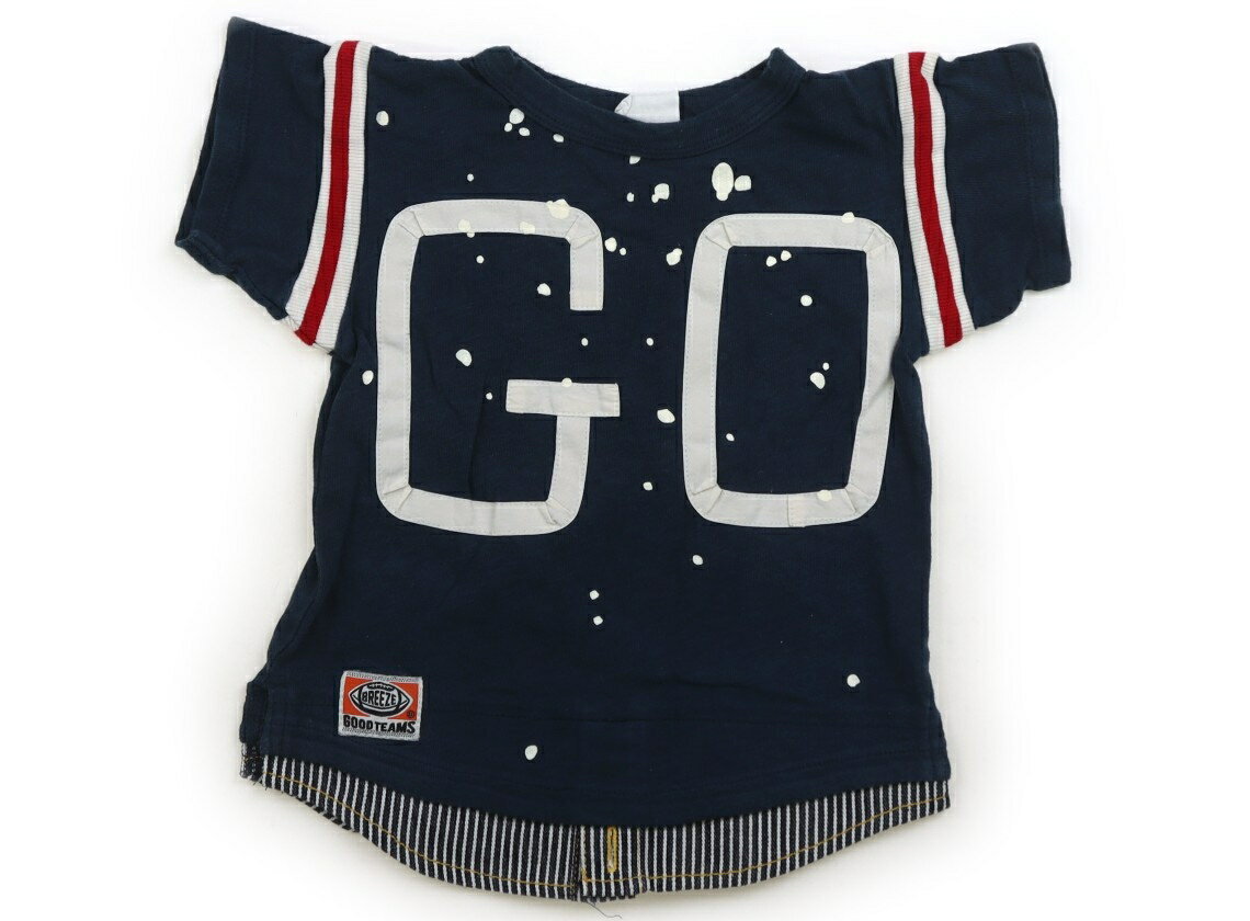 ブリーズ BREEZE Tシャツ・カットソー 100 男の子 紺、白 子供服 ベビー服 キッズ アウトレット ユーズド 【中古】キッズ・ベビー・マタニティ