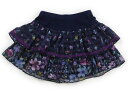 アナスイ ANNA SUI キュロット 130 女の子 ネイビー チェック 花柄 子供服 ベビー服 キッズ アウトレット ユーズド 【中古】キッズ・ベビー・マタ...