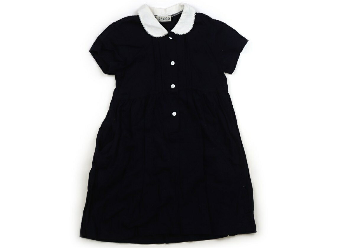 Rakuten - サッコ SACCO ワンピース 120 女の子 ネイビー白 子供服 ベビー服 キッズ アウトレット ユーズド 【中古】キッズ・ベビー・マタニティ
