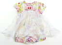 ハッカ HAKKA カバーオール 70 女の子 ピンク 花柄 オフホワイト 子供服 ベビー服 キッズ アウトレット ユーズド 【中古】キッズ・ベビー・マタニティ