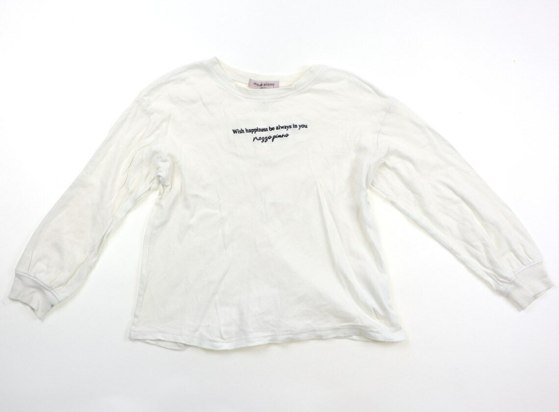 メゾピアノ mezzo piano Tシャツ・カットソー 140 女の子 オフホワイト 子供服 ベビー服 キッズ アウトレット ユーズド 【中古】キッズ・ベビー・マタニティ