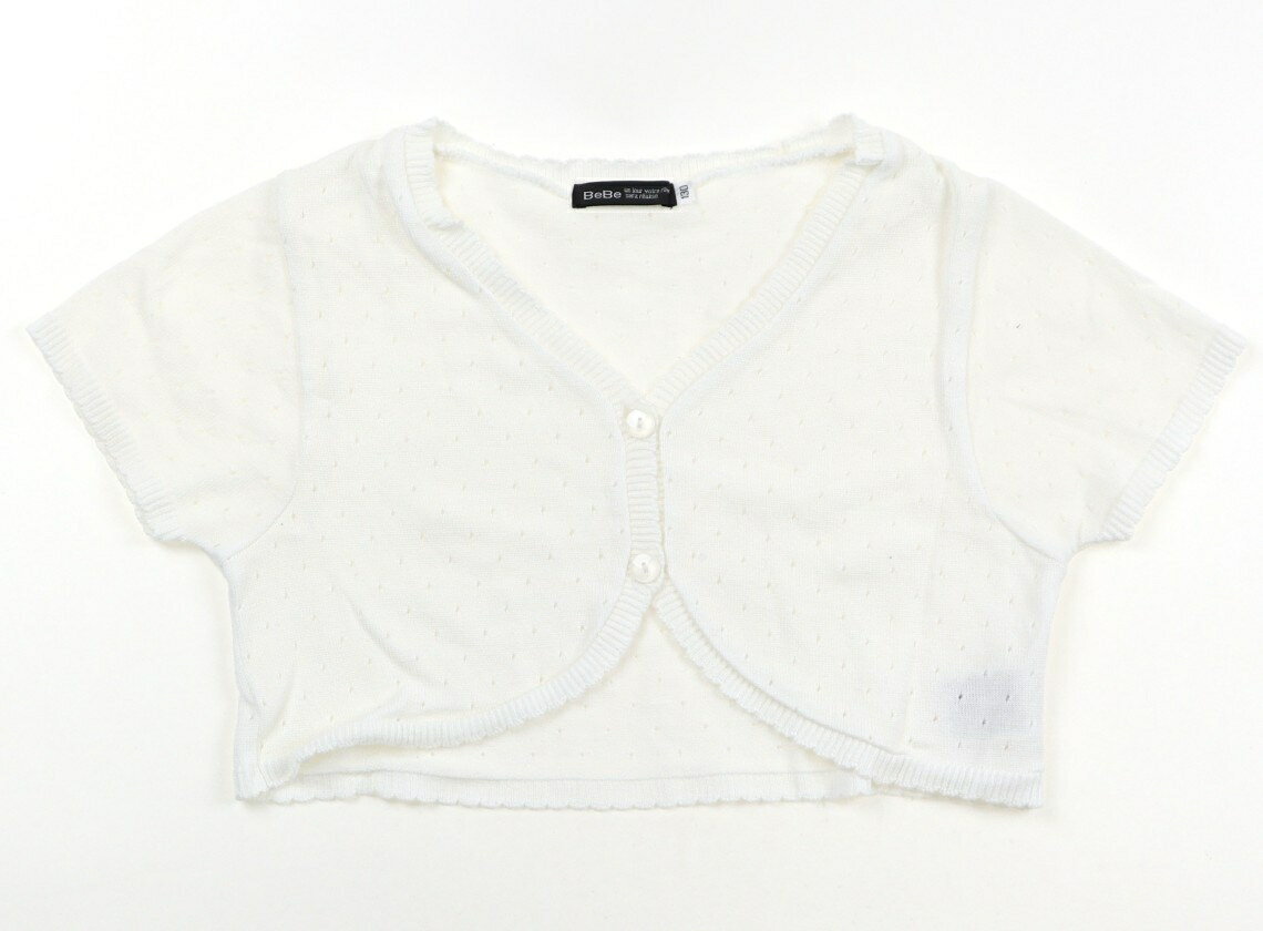 Cardigans - べべ BeBe カーディガン 130 女の子 白 子供服 ベビー服 キッズ アウトレット ユーズド 【中古】キッズ・ベビー・マタニティ