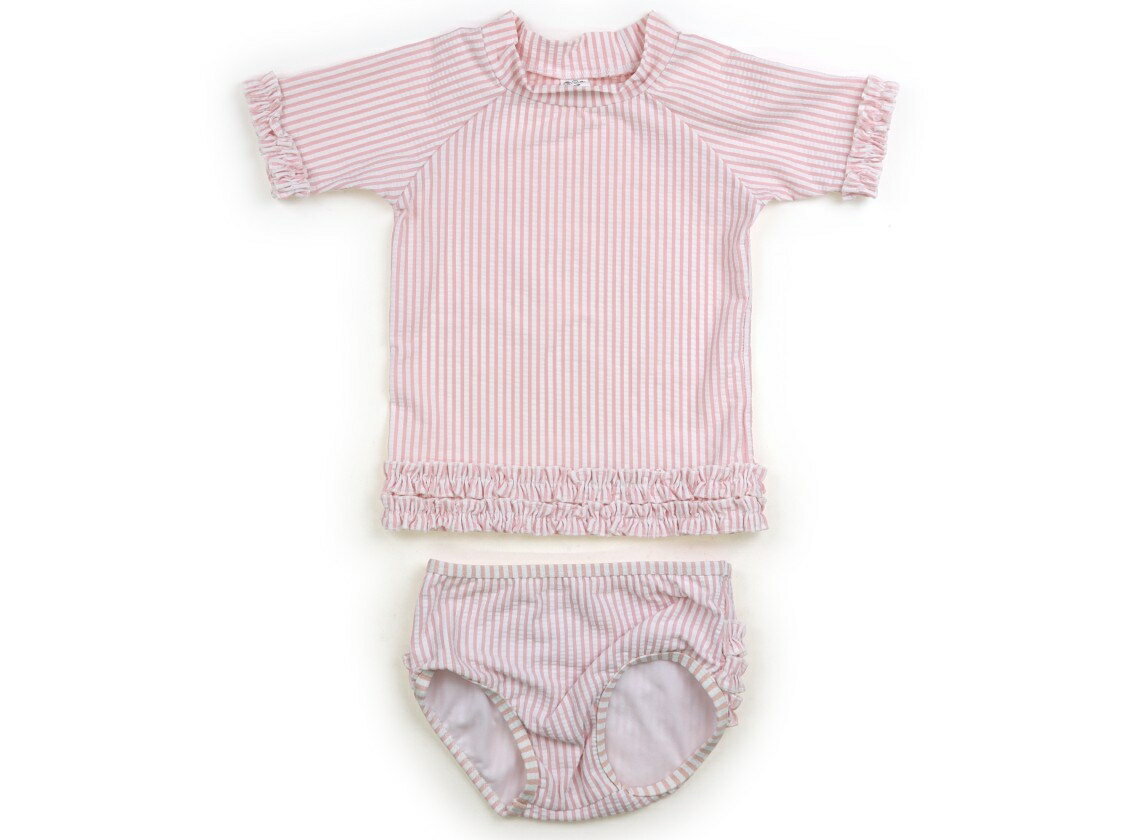 ラッフルバッツ Ruffle Butts 水着・バスローブ 90 女の子 オフホワイト・ピンクストライプ 子供服 ベビー服 キッズ アウトレット ユーズド 【中古】キッズ・ベビー・マタニティ