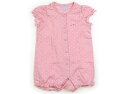ミキハウス miki HOUSE カバーオール 70 女の子 ピンク 白 ドット ウサギ 子供服 ベビー服 キッズ アウトレット ユーズド 【中古】キッズ・ベビー・マタニティ