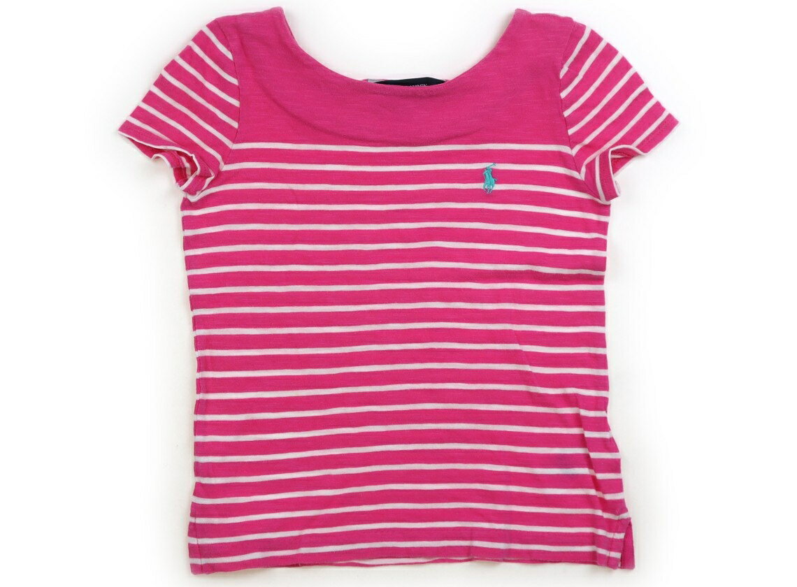 ラルフローレン Ralph Lauren Tシャツ・カットソー 120 女の子 フューシャピンク　オフホワイト　ボーダー 子供服 ベビー服 キッズ アウトレット ユーズド 【中古】キッズ・ベビー・マタニティ