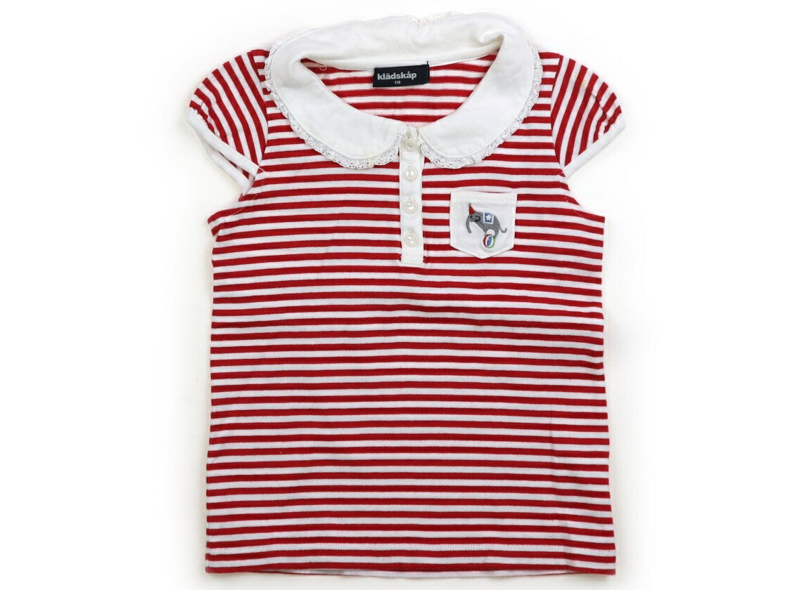 クレードスコープ kladskap Tシャツ・カットソー 110 女の子 レッドボーダー 子供服 ベビー服 キッズ ..