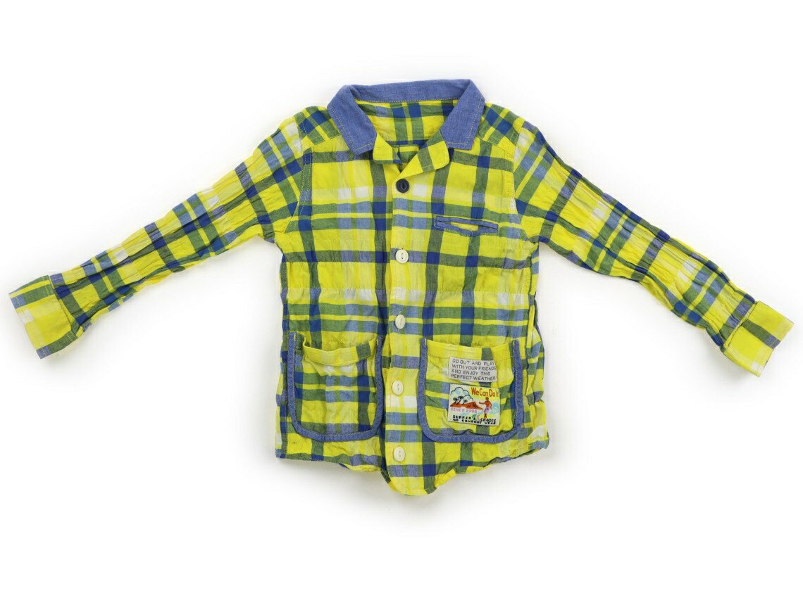 ジャンクストア JUNK STORE シャツ・ブラウス 110 男の子 格子柄　黄 　青 子供服 ベビー服 キッズ アウトレット ユーズド 【中古】キッズ・ベビー・マタニティ