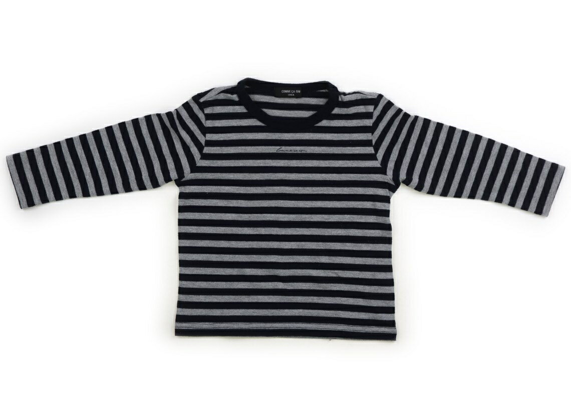 コムサイズム COMME CA ISM Tシャツ・カットソー 100 男の子 グレー・ネイビーボーダー 子供服 ベビー服 キッズ アウトレット ユーズド 【中古】キッズ・ベビー・マタニティ