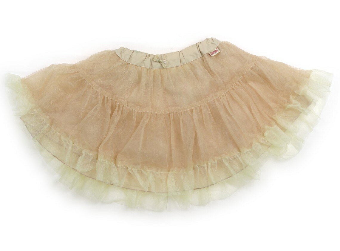 Rakuten - メゾピアノ mezzo piano スカート 110 女の子 ベージュ系ラメのチュール 子供服 ベビー服 キッズ アウトレット ユーズド 【中古】キッズ・ベビー・マタニティ