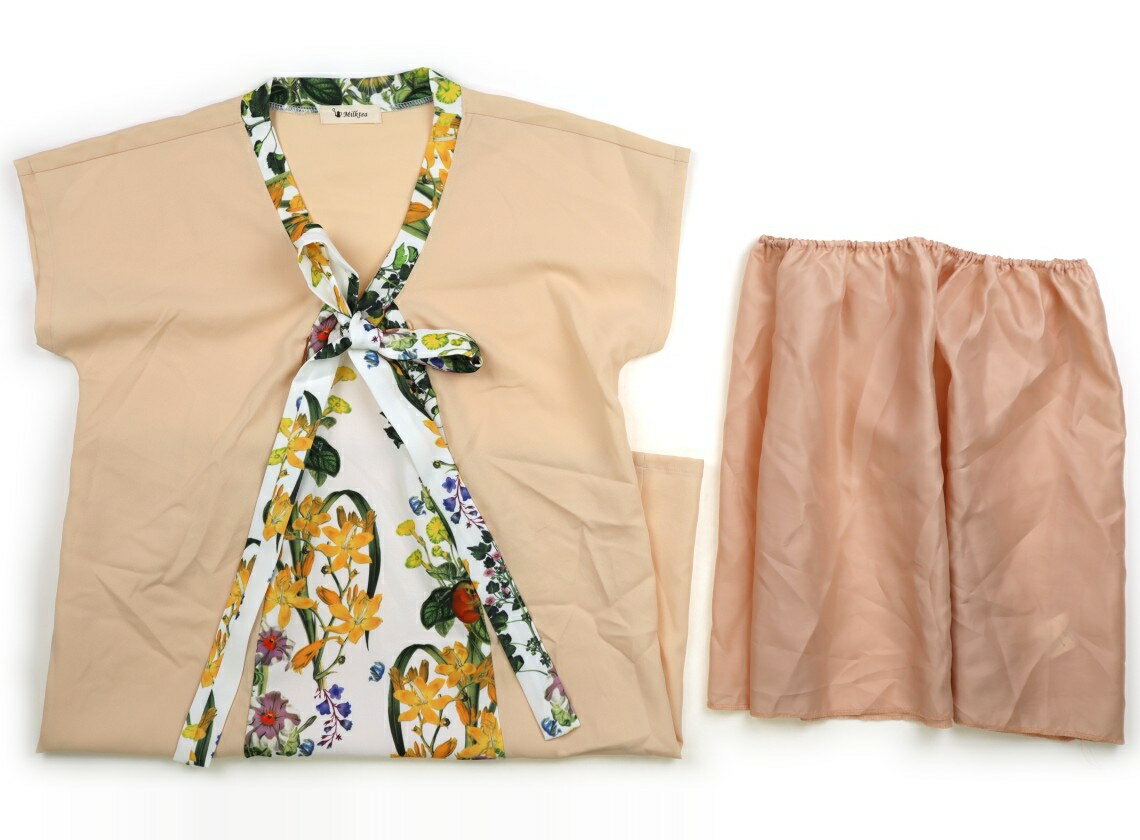 Dresses - ミルクティー Milk Tea マタニティワンピース ママ向けアイテム アプリコットベージュ　花 子供服 ベビー服 キッズ アウトレット ユーズド 【中古】キッズ・ベビー・マタニティ
