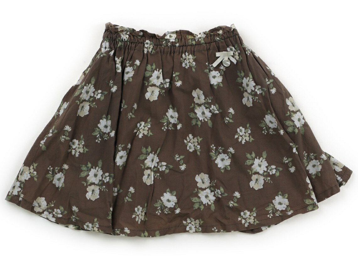 Rakuten - プティマイン petit main スカート 120 女の子 ブラウン、白、グリーン、花柄 子供服 ベビー服 キッズ アウトレット ユーズド 【中古】キッズ・ベビー・マタニティ