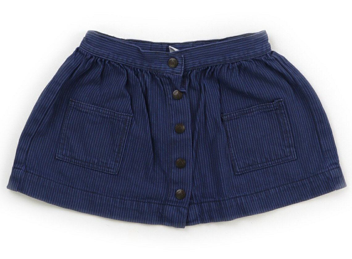 プチバトー PETIT BATEAU スカート 100 女の子 ブルー×ネイビーストライプ 子供服 ...
