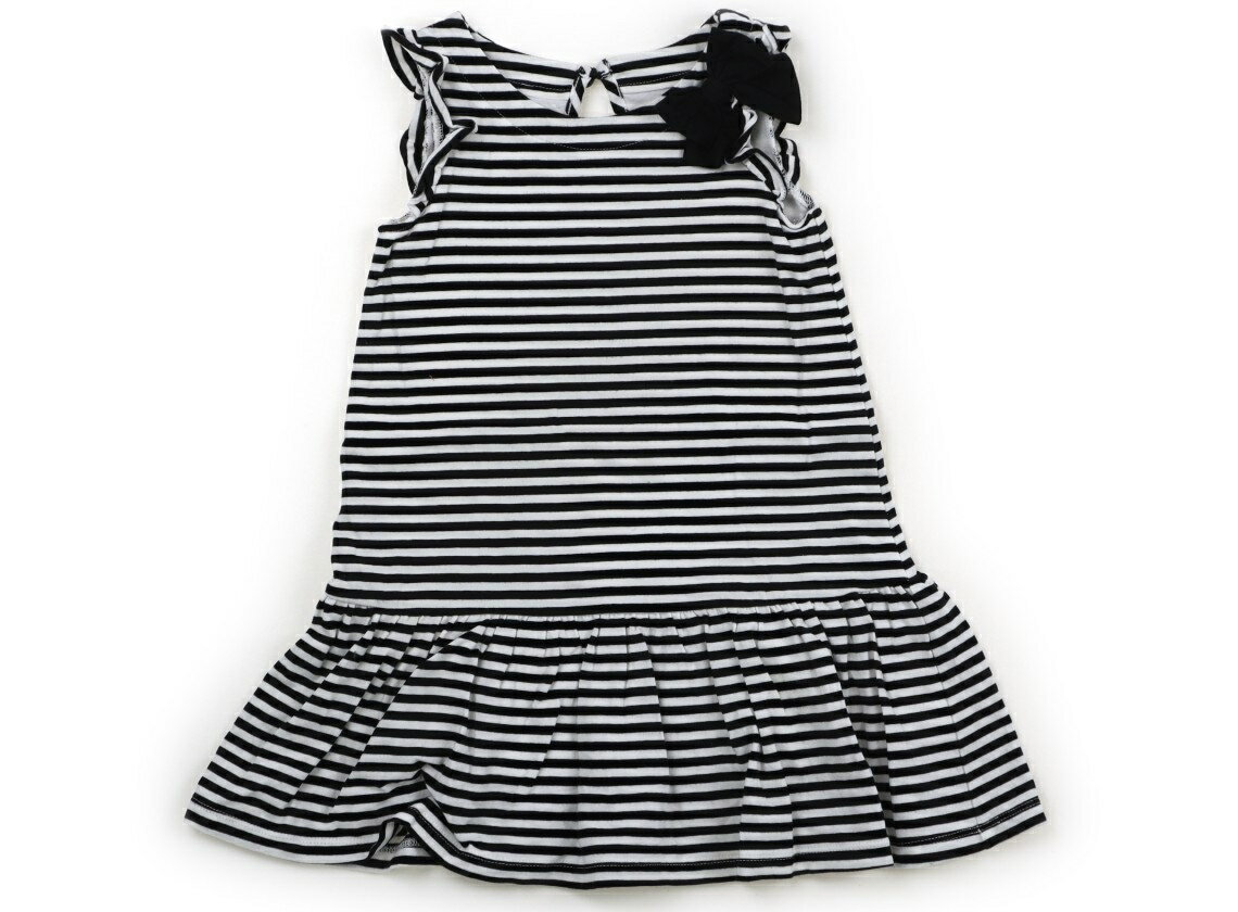 Jumpers - ケイトスペード Kate Spade ジャンパースカート 100 女の子 ブラック・オフホワイトボーダー 子供服 ベビー服 キッズ アウトレット ユーズド 【中古】キッズ・ベビー・マタニティ
