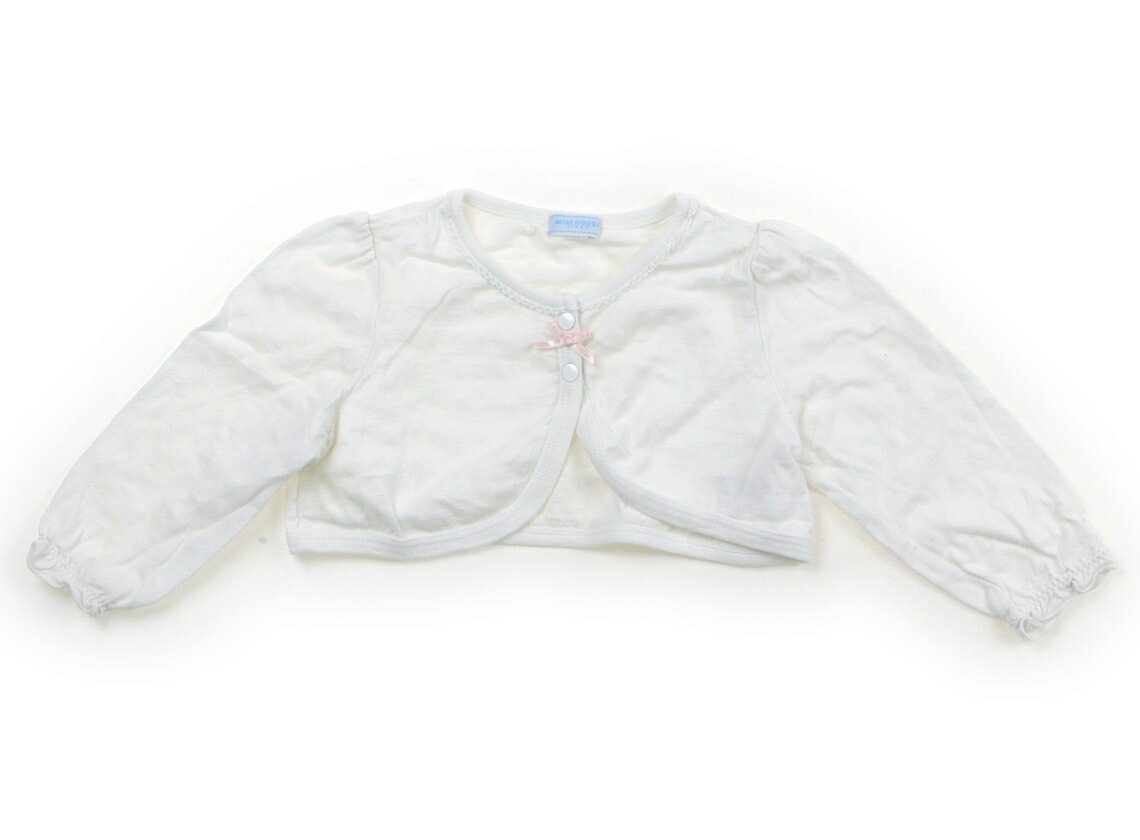 ミキハウス miki HOUSE カーディガン 70 女の子 ホワイト・ライトピンク 子供服 ベビー服 キッズ アウ..