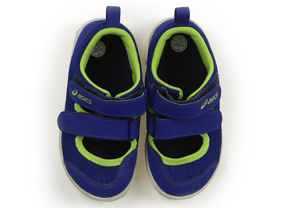 アシックス Asics スニーカー 靴16cm〜 男の子 ブルー、ネオングリーン 子供服 ベビー服 キッズ アウト..