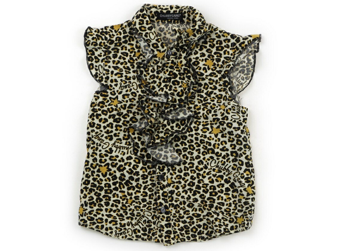 チャビーギャング シャツ スカル チェック 130 CHUBBYGANG - CHUBBYGANG チャビーギャング ネルシャツ 羽織り シャツ