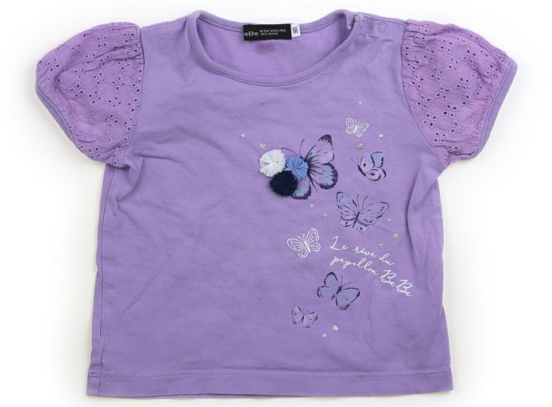 べべ BeBe Tシャツ・カットソー 90 女の子 ラベンダー 子供服 ベビー服 キッズ アウトレット ユーズド 【中古】キッズ・ベビー・マタニティ