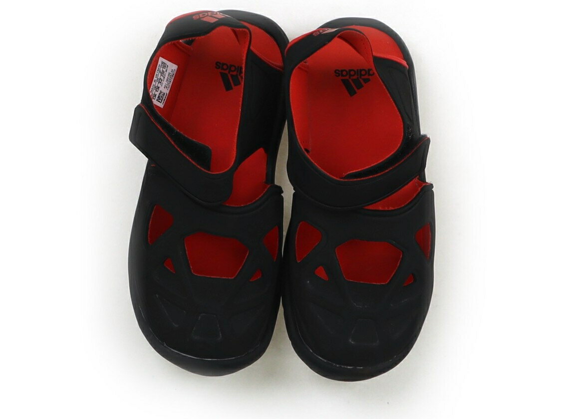アディダス Adidas サンダル 靴20cm〜 男の子 黒　赤 子供服 ベビー服 キッズ アウトレット ユーズド 【中古】キッズ・ベビー・マタニティ