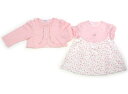 ファミリア familiar 上下セット 80 女の子 ピンク・ホワイト・チューリップ 子供服 ベビー服 キッズ アウトレット ユーズド 【中古】キッズ・ベビー・マタニティ