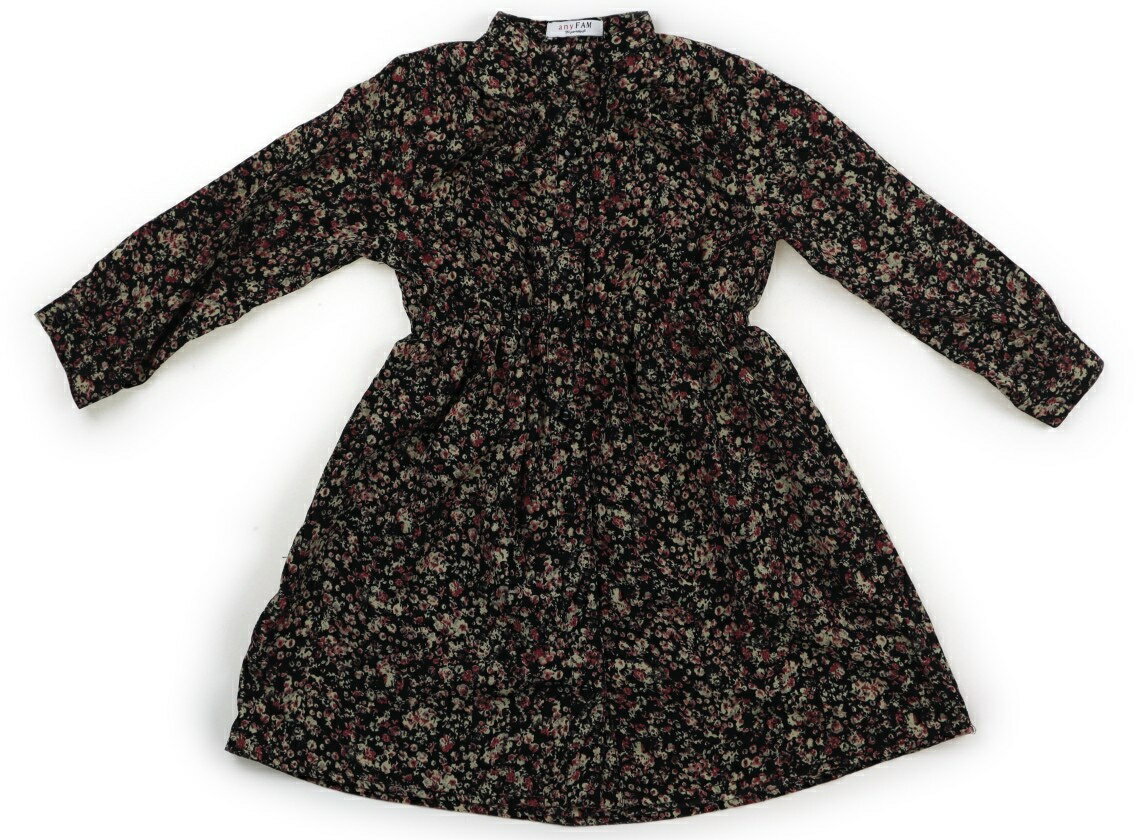 エニィファム anyFAM ワンピース 110 女の子 ブラック・総柄 子供服 ベビー服 キッズ アウトレット ユーズド 【中古】キッズ・ベビー・マタニティ