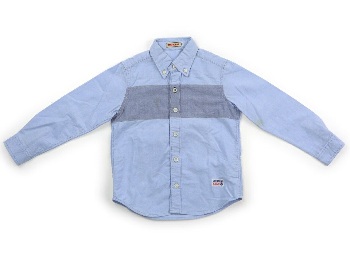 ミキハウス miki HOUSE シャツ・ブラウス 110 男の子 サックスブルー 子供服 ベビー服 キッズ アウトレット ユーズド 【中古】キッズ・ベビー・マタニティ