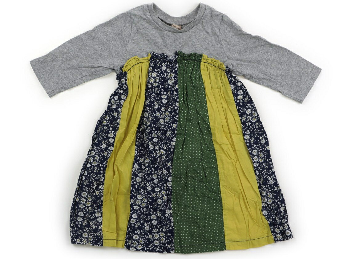 プティマイン petit main チュニック 110 女の子 杢グレー・ネイビー・モスグリーン・マスタードイエロ..