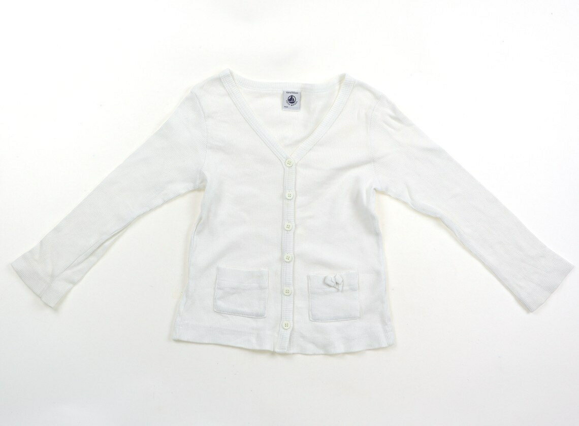 プチバトー PETIT BATEAU カーディガン 100 女の子 ホワイト 子供服 ベビー服 キッズ アウトレット ユーズド 【中古】キッズ・ベビー・マタニティ