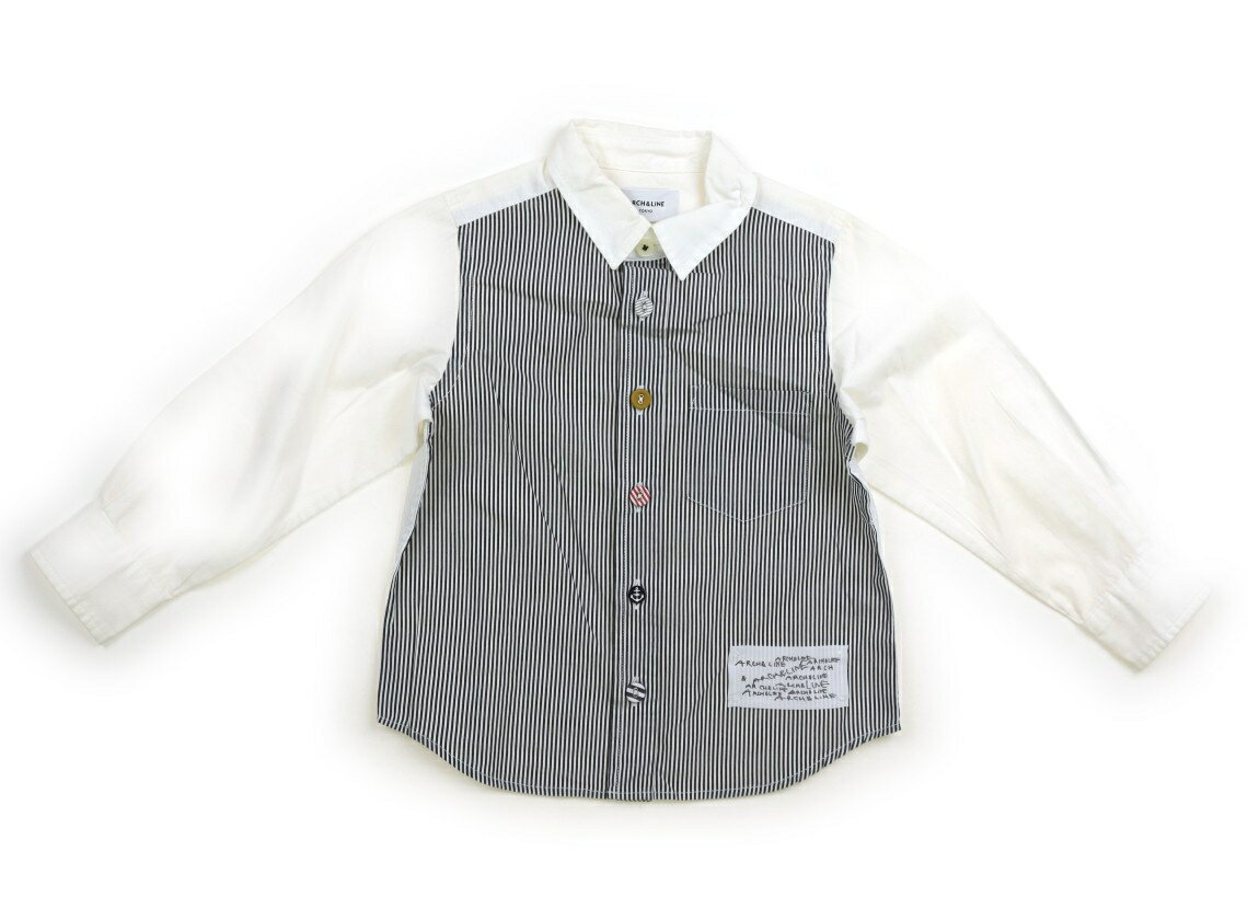 アーチ＆ライン ARCH＆LINE シャツ・ブラウス 100 男の子 オフ・チャコールストライプ 子供服 ベビー服..