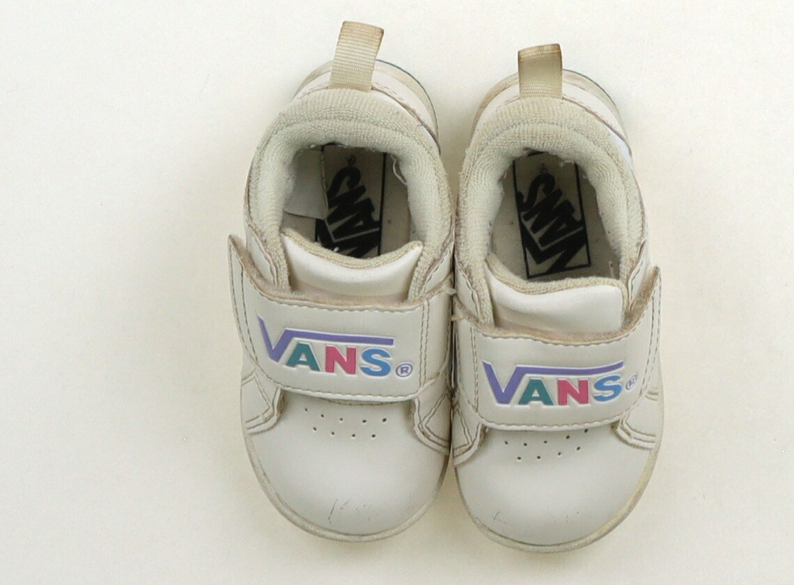ヴァンズ VANS スニーカー 靴13cm〜 女の子 オフホワイト、白、パステルカラーロゴ 子供服 ベビー服 キ..