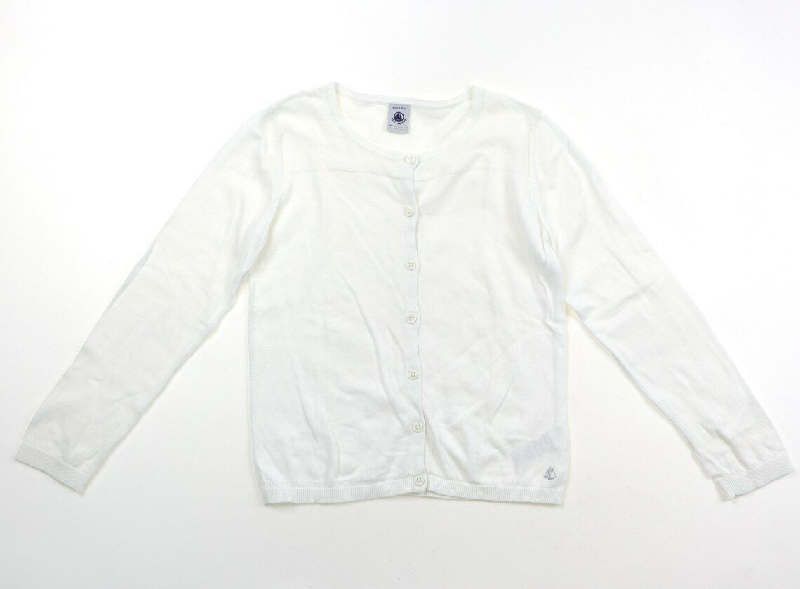 プチバトー PETIT BATEAU カーディガン 120 女の子 ホワイト 子供服 ベビー服 キッズ アウトレット ユーズド 【中古】キッズ・ベビー・マタニティ