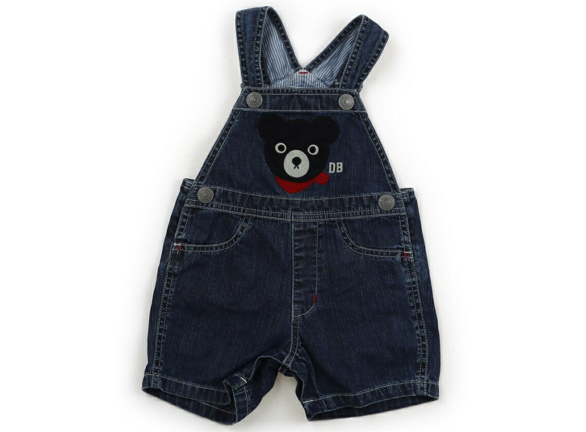 ダブルB Double B ベビーオーバーオール 70 男の子 インディゴ　クマ柄 子供服 ベビー服 キッズ アウト..
