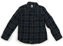 プチバトー PETIT BATEAU シャツ・ブラウス 120 男の子 グリーン、ネイビー、赤、チェック 子供服 ベビー服 キッズ アウトレット ユーズド 【中古】キッズ・ベビー・マタニティ|詳細画像