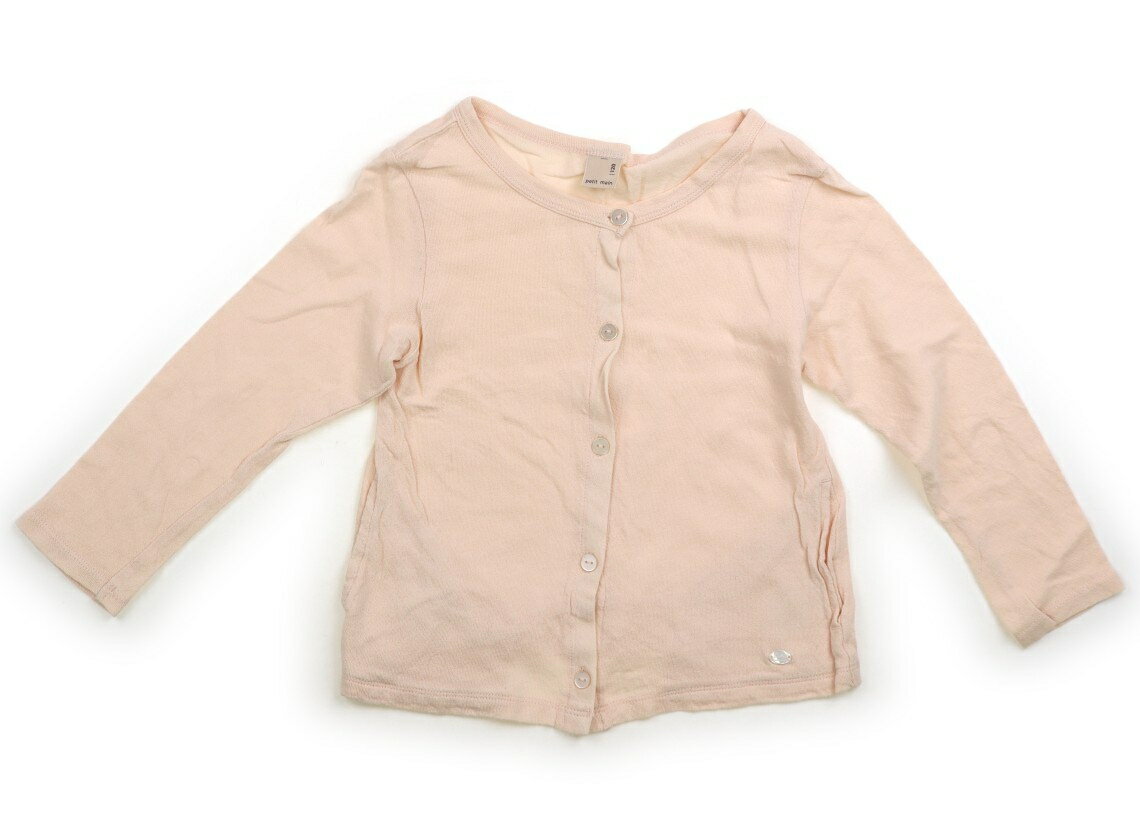プティマイン petit main カーディガン 120 女の子 サーモンピンク 子供服 ベビー服 キッズ アウトレット ユーズド 【中古】キッズ・ベビー・マタニティ