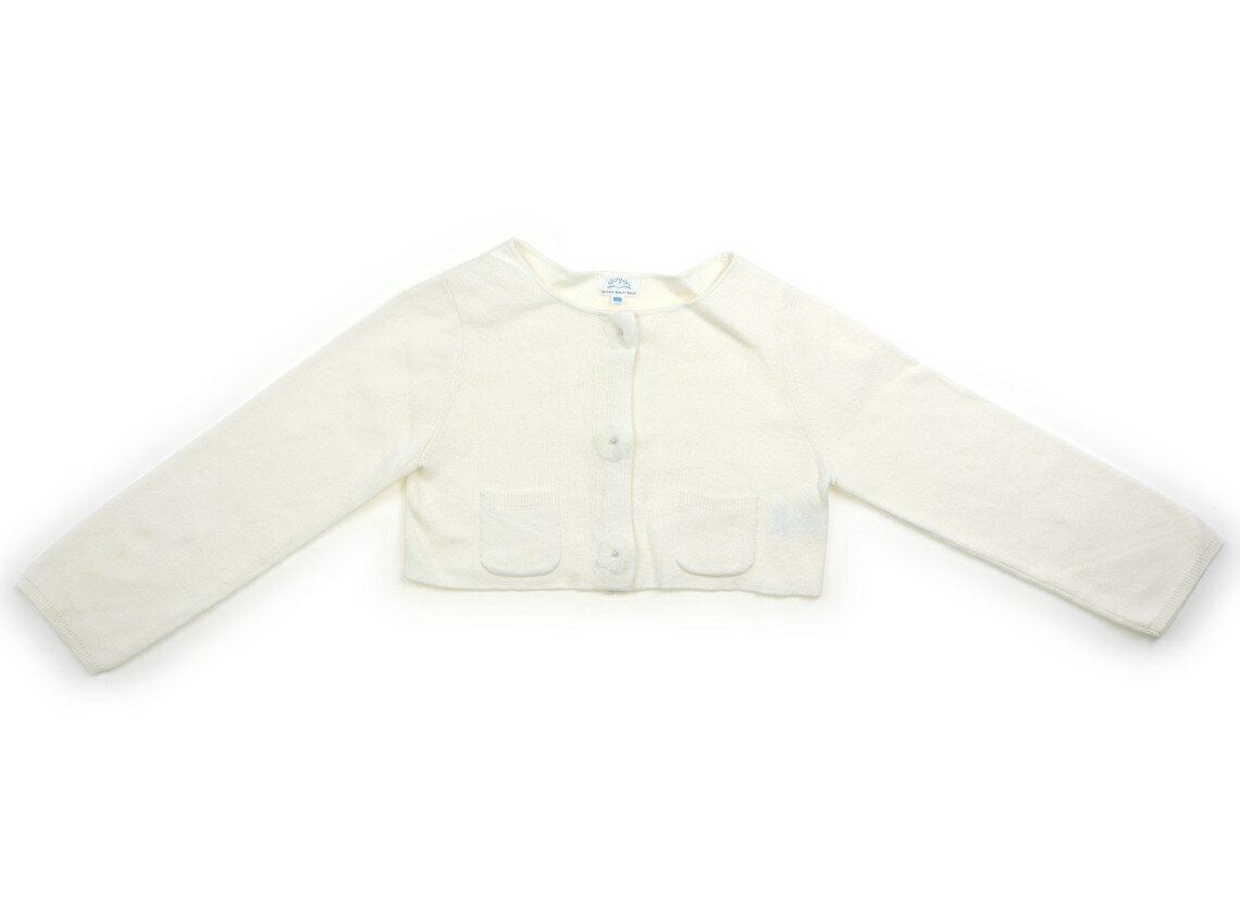 ナチュラルビューティーベーシック NATURAL BEAUTY BASIC カーディガン 110 女の子 オフホワイト　花 子供服 ベビー服 キッズ アウトレット ユーズド 【中古】キッズ・ベビー・マタニティ
