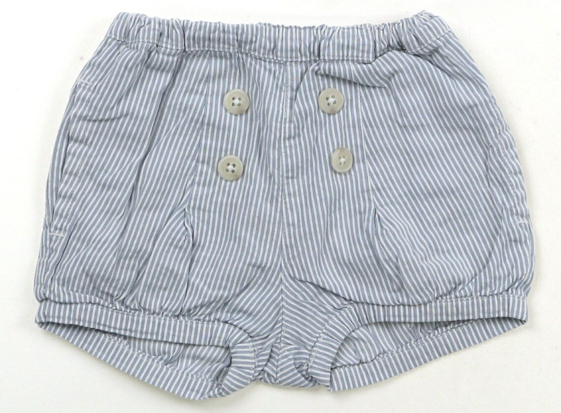 コンビミニ Combimini ショートパンツ 90 女の子 ライトブルー・白ストライプ 子供服 ベビー服 キッズ アウトレット ユーズド 【中古】キッズ・ベビー・マタニティ