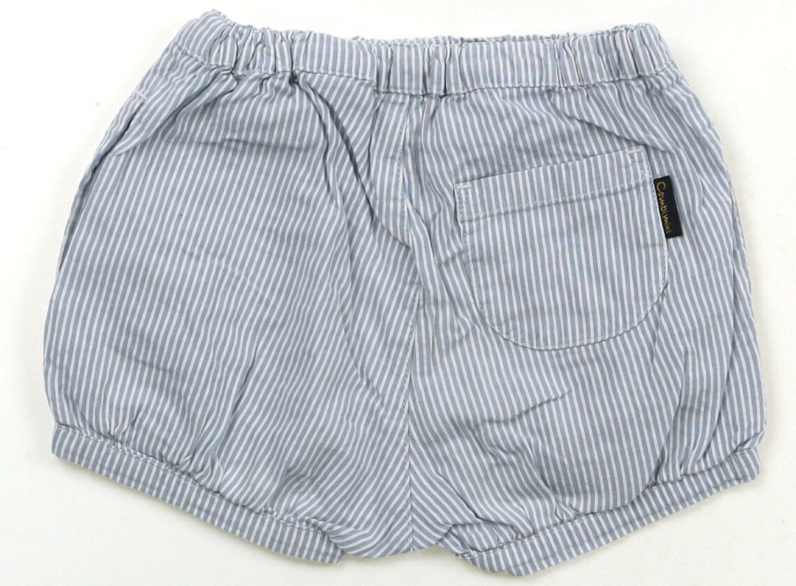 CarryOnのコンビミニ Combimini ショートパンツ 90 女の子 ライトブルー・白ストライプ 子供服 ベビー服 キッズ アウトレット ユーズド 【中古】キッズ・ベビー・マタニティ｜アングル2