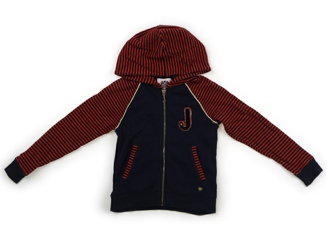 ジューシークチュール JUICY COUTURE ジップアップトレーナー 100 男の子 紺・オレンジ・ボーダー 子供..