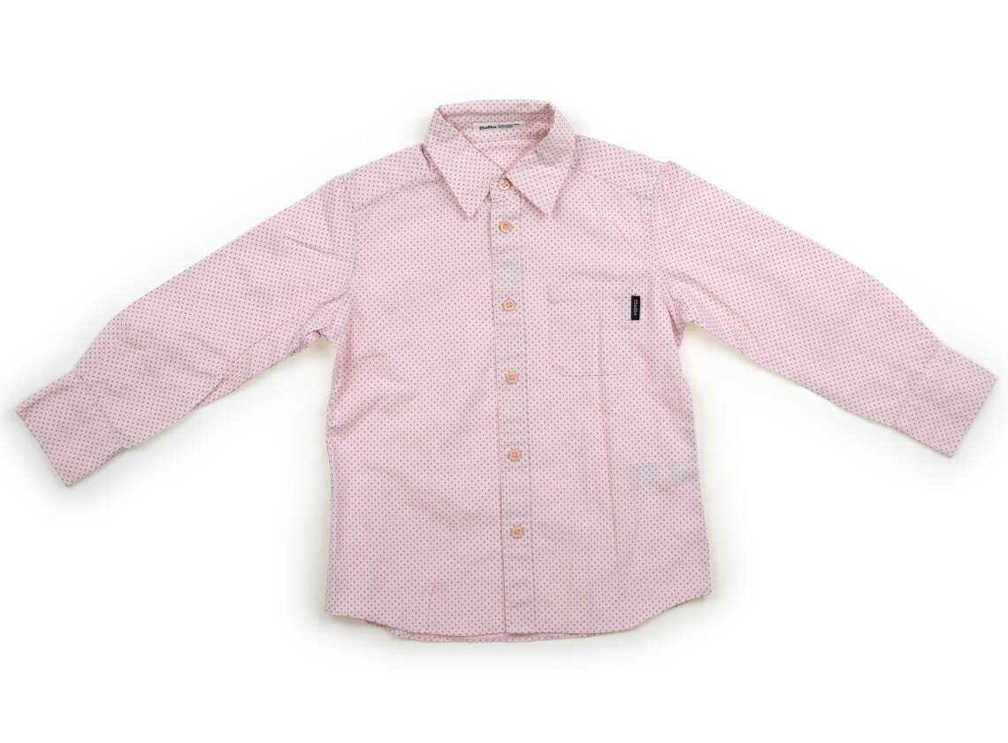 べべ BeBe シャツ・ブラウス 110 女の子 ピンク・グレー・ドット 子供服 ベビー服 キッズ アウトレット ユーズド 【中古】キッズ・ベビー・マタニティ
