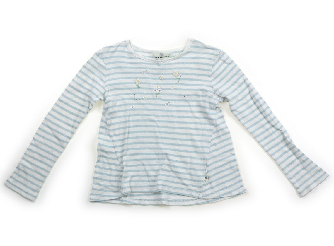 組曲 Kumikyoku Tシャツ・カットソー 150 女の子 白・水色・ボーダー 子供服 ベビー服 キッズ アウトレット ユーズド 【中古】キッズ・ベビー・マタニティ