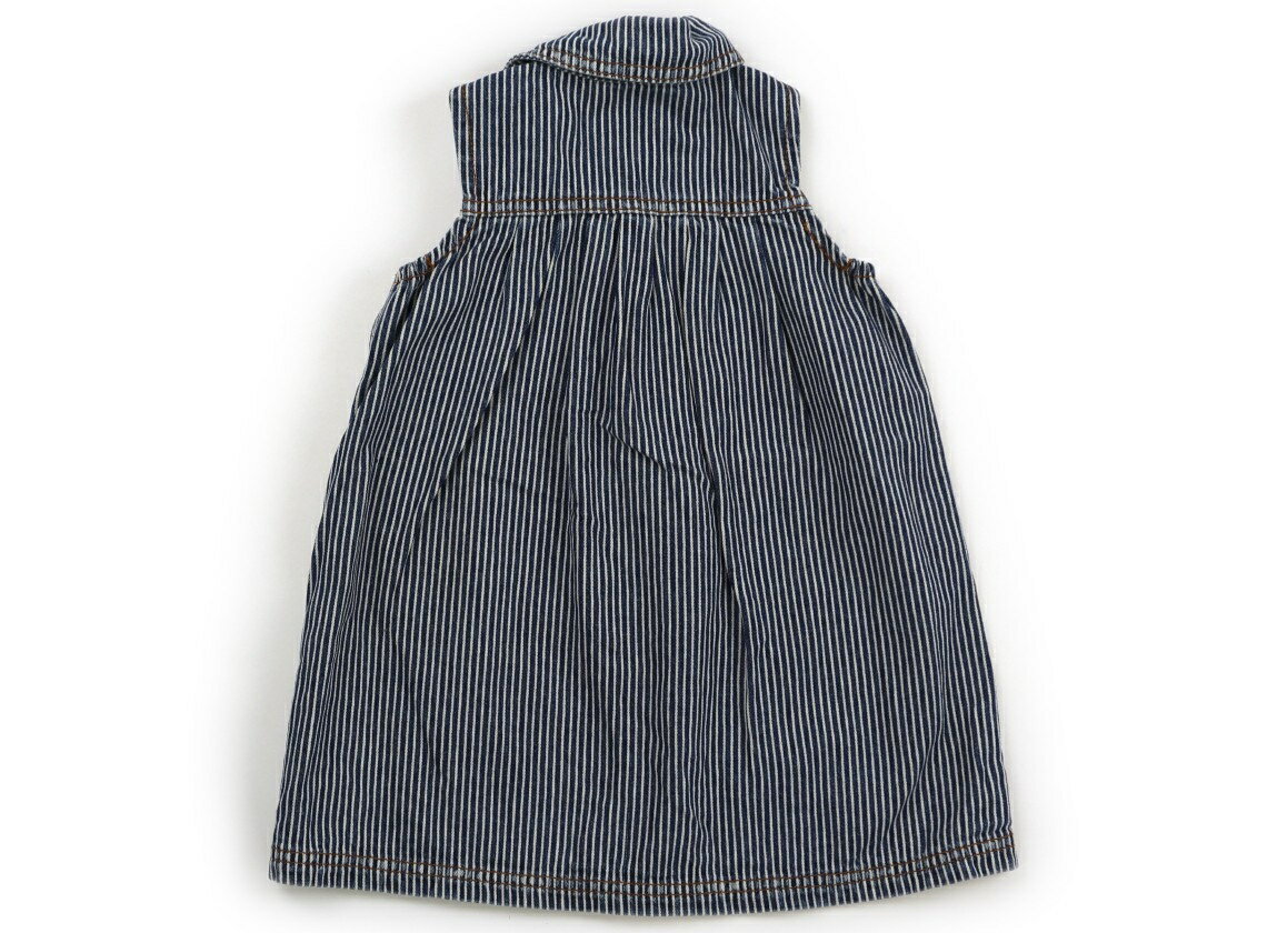 FOキッズ F.O.KIDS ジャンパースカート 95 女の子 ネイビー・ヒッコリー 子供服 ベビー服 キッズ アウトレット ユーズド 【中古】キッズ・ベビー・マタニティ 2