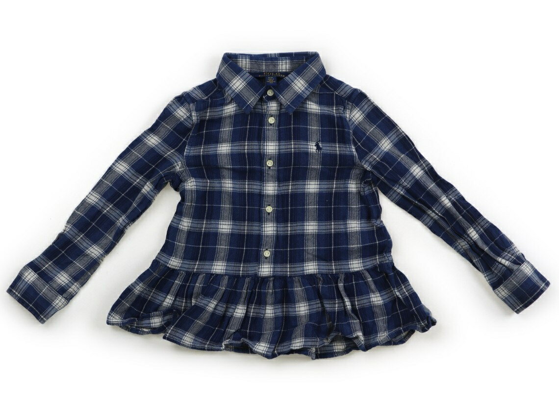 ポロラルフローレン POLO RALPH LAUREN シャツ・ブラウス 110 男の子 青、白、チェック柄 子供服 ベビー服 キッズ アウトレット ユーズド 【中古】キッズ・ベビー・マタニティ