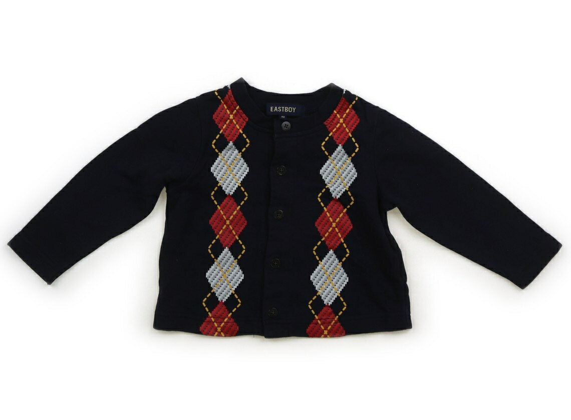 イーストボーイ EASTBOY カーディガン 90 男の子 ネイビー　赤　シルバーホワイト　黄色　アーガイル ..