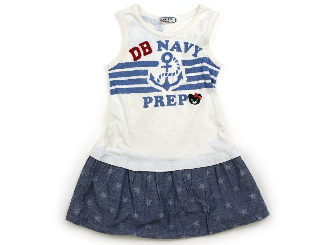 Dresses - ダブルB Double B ワンピース 100 女の子 白地　ネイビー　イカリ柄 子供服 ベビー服 キッズ アウトレット ユーズド 【中古】キッズ・ベビー・マタニティ